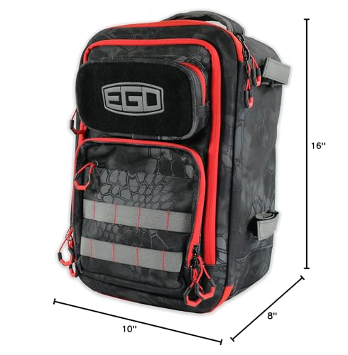 EGO Kryptek Tactical Tackle Box Backpack rugged, outdoor-ready design for fishing trips