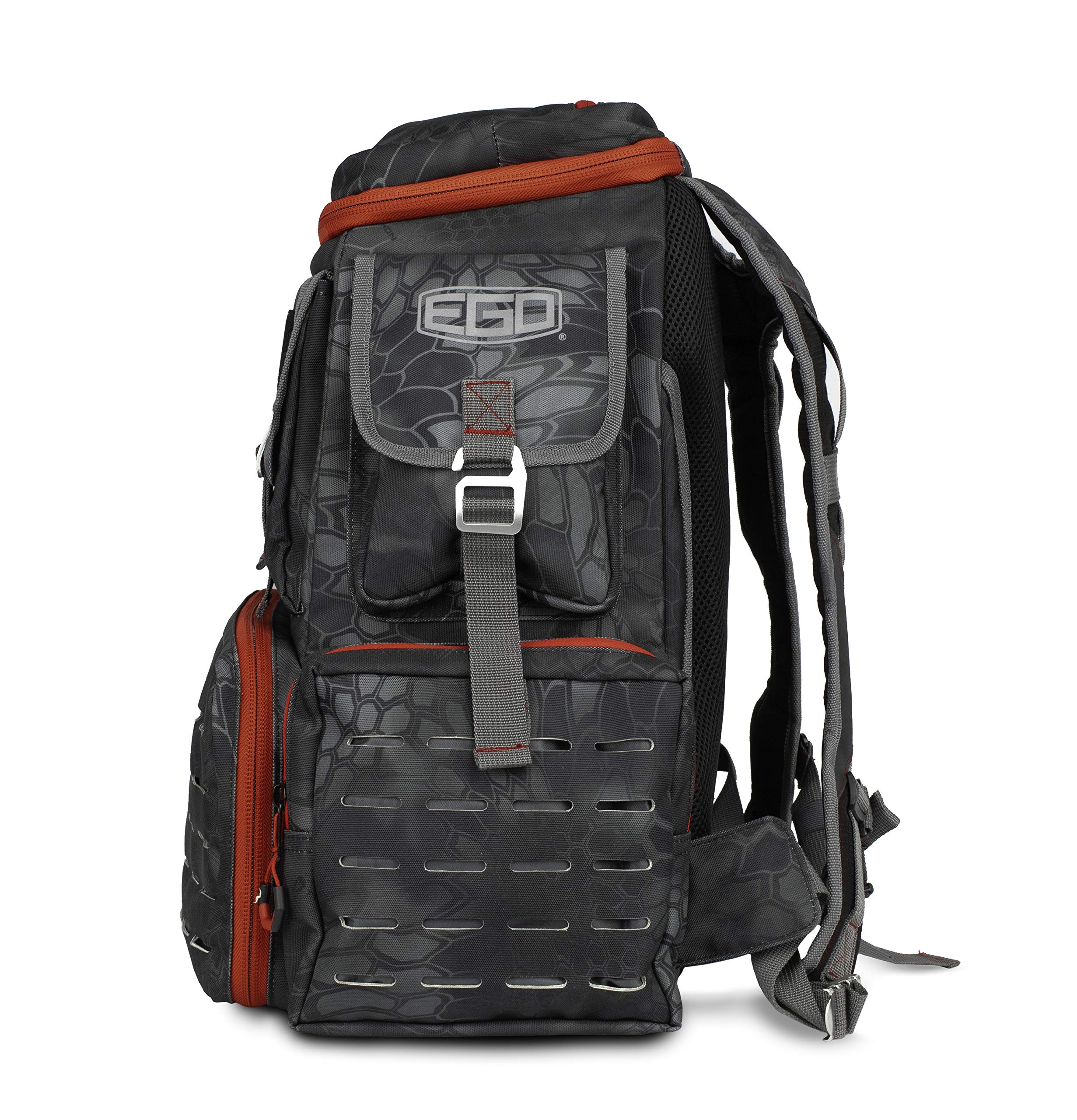 Ego Kryptek Tactical Tackle Box Backpack contoured straps support comfort on long trips