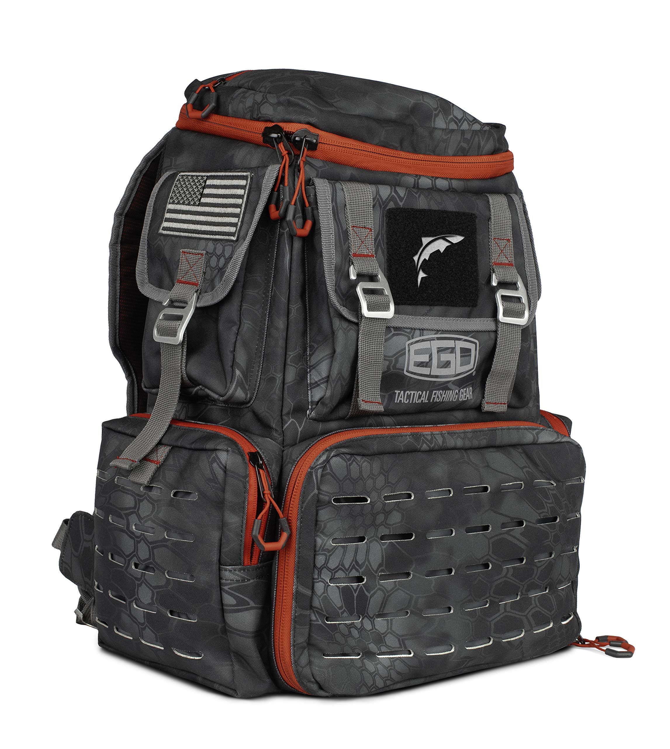 Ego Kryptek Tactical Tackle Box Backpack water resistant design protects gear in rain