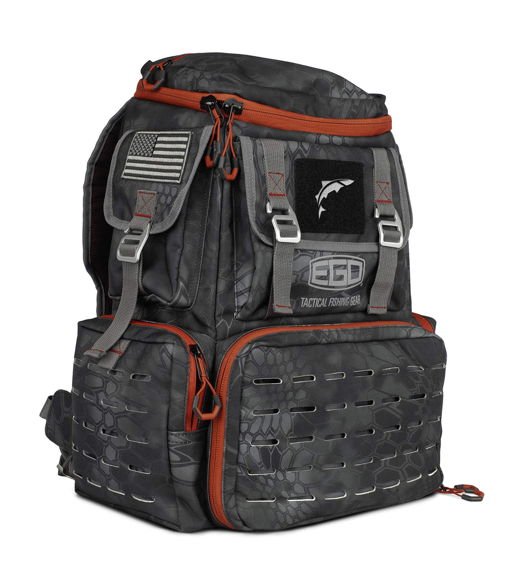 Ego Kryptek Tactical Tackle Box Backpack water resistant design protects gear in rain