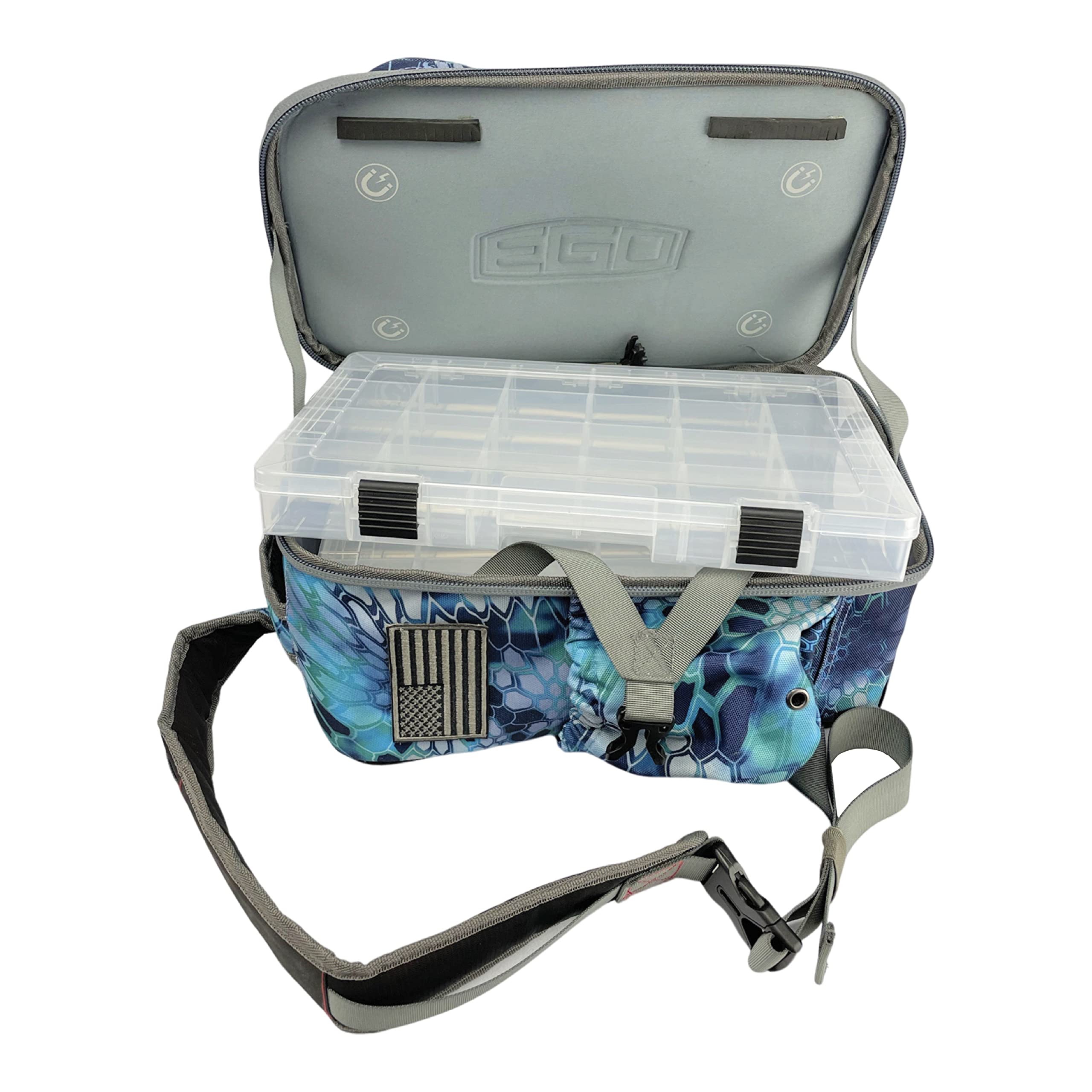 Ego Kryptek Tactical Tackle Box Backpack laser-cut MOLLE loops for external gear