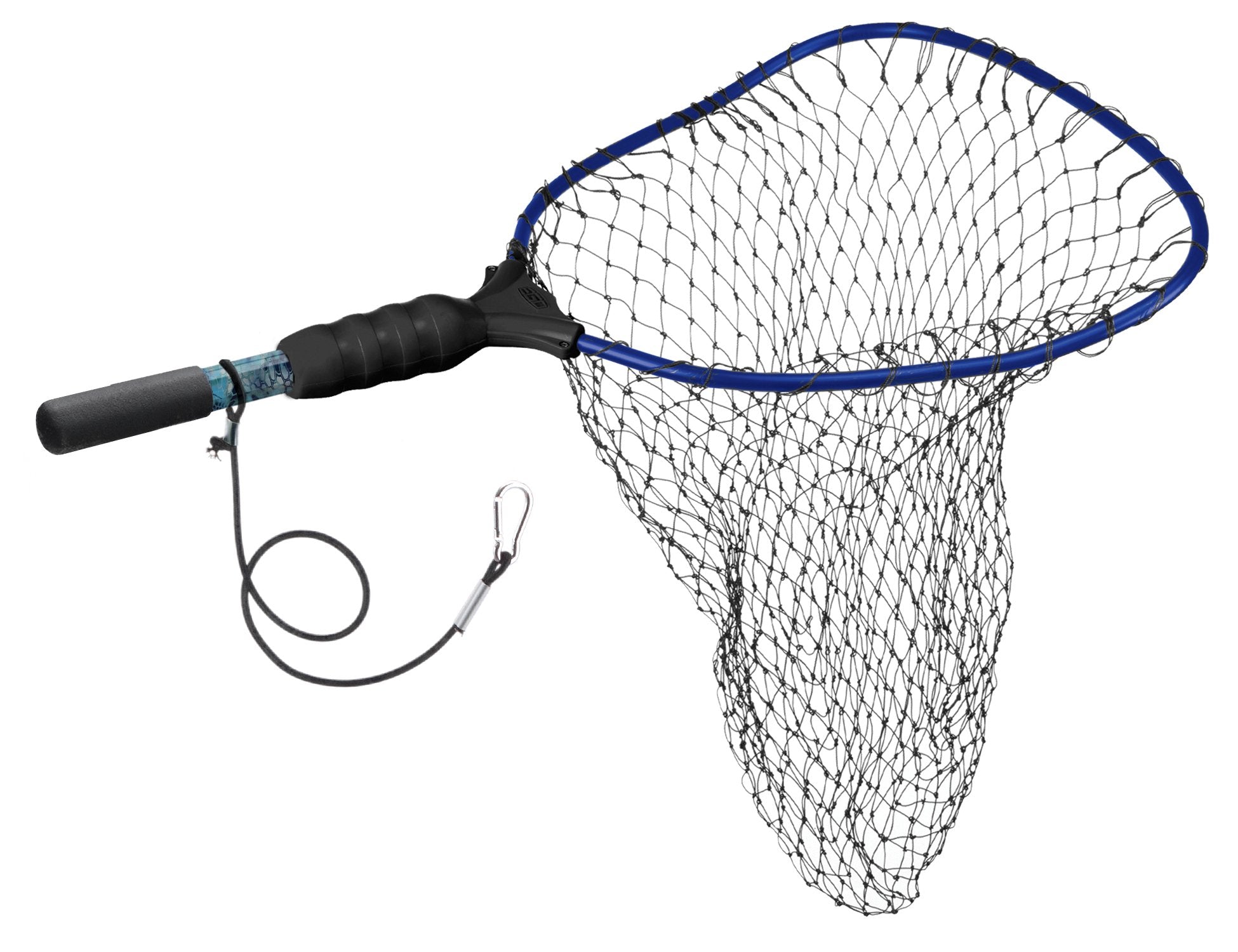 Ego S1 Slider Net extended handle for easy reach on a boat