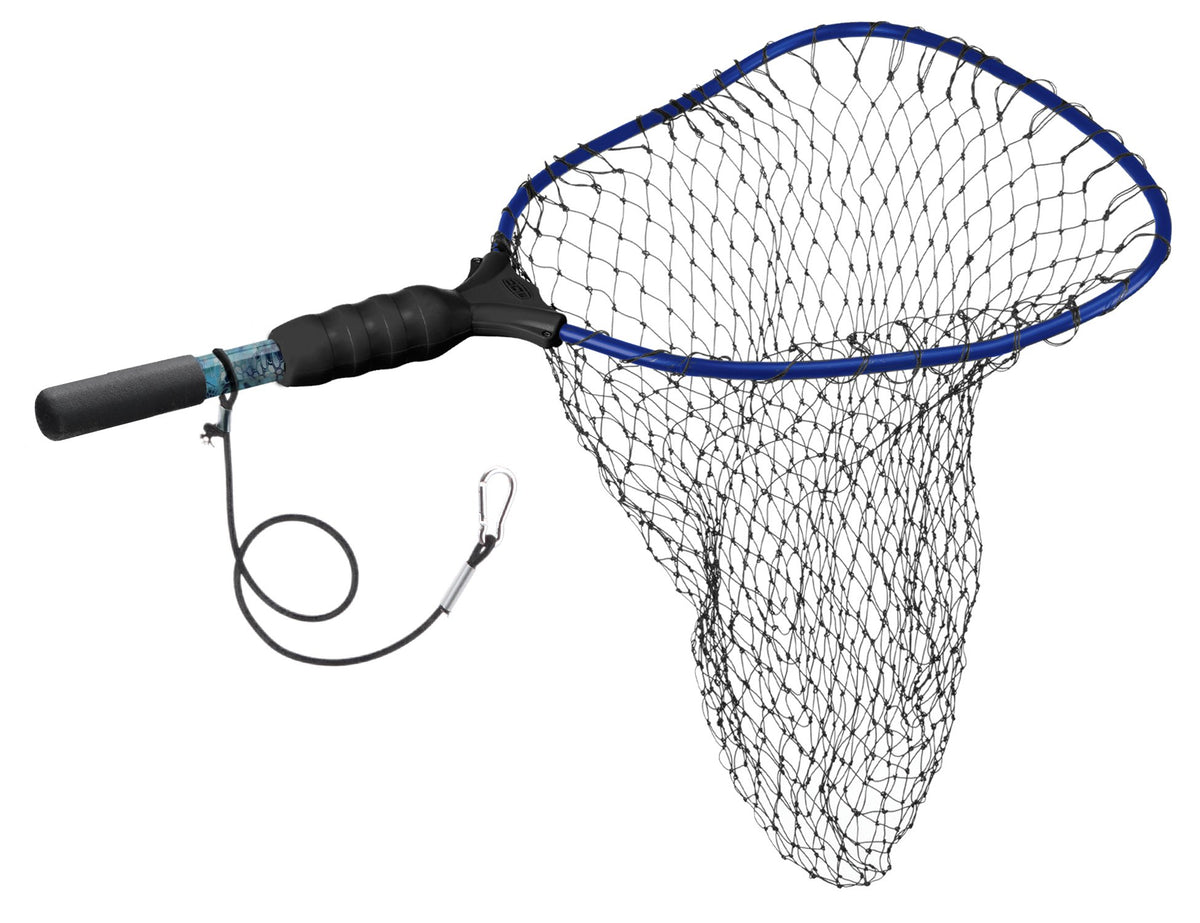 Ego S1 Slider Net extended handle for easy reach on a boat