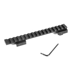 EGW HD CZ 550 mount, front view, showcasing full-length Picatinny cross slots for flexible mounting