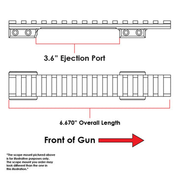 EGW HD CZ 550 mount rail detail, 20 MOA elevation for longer-range shots