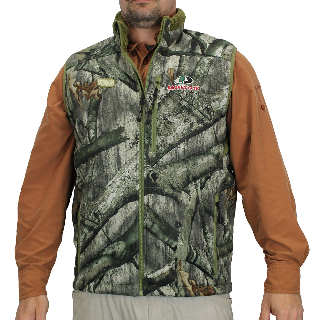 EHG Elite Blackburn vest front view showing warm Berber fleece for cold mornings in the stand