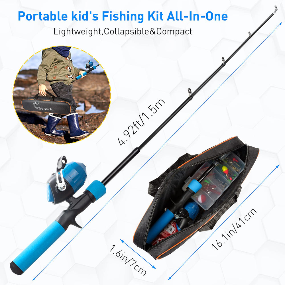 Ehowdin tackle box with 64-piece lure and hook set for adventures