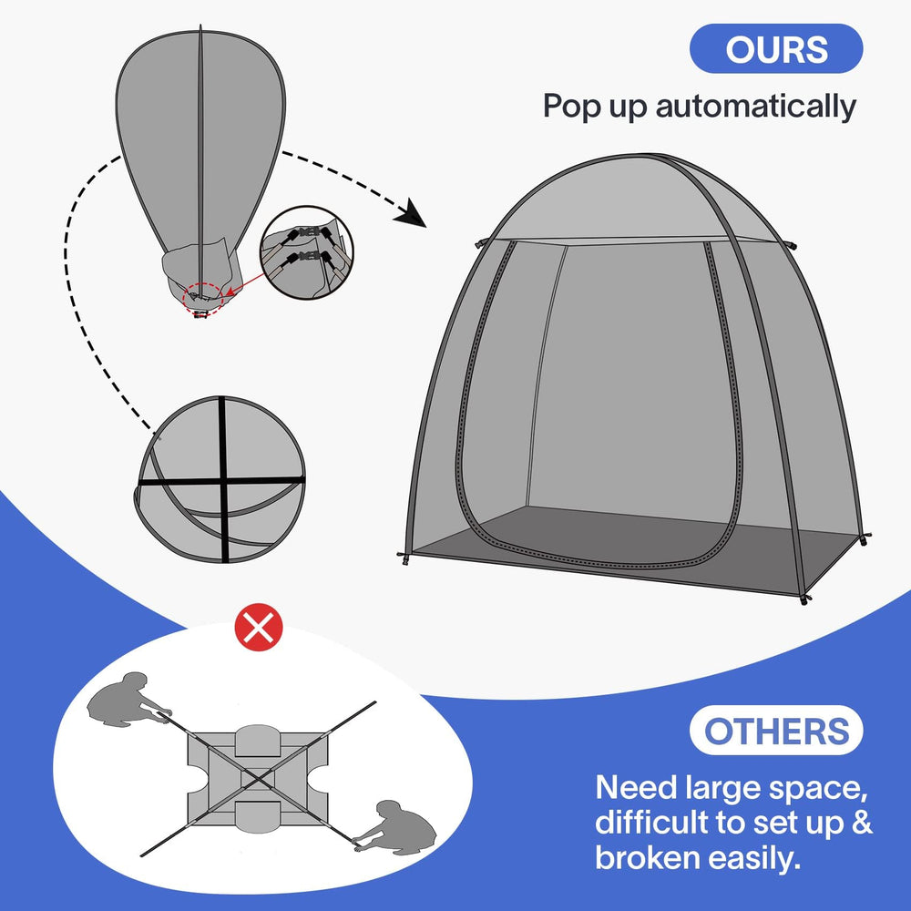 EighteenTek screen house gazebo durable frame ready for outdoor use