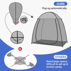 EighteenTek screen house gazebo durable frame ready for outdoor use
