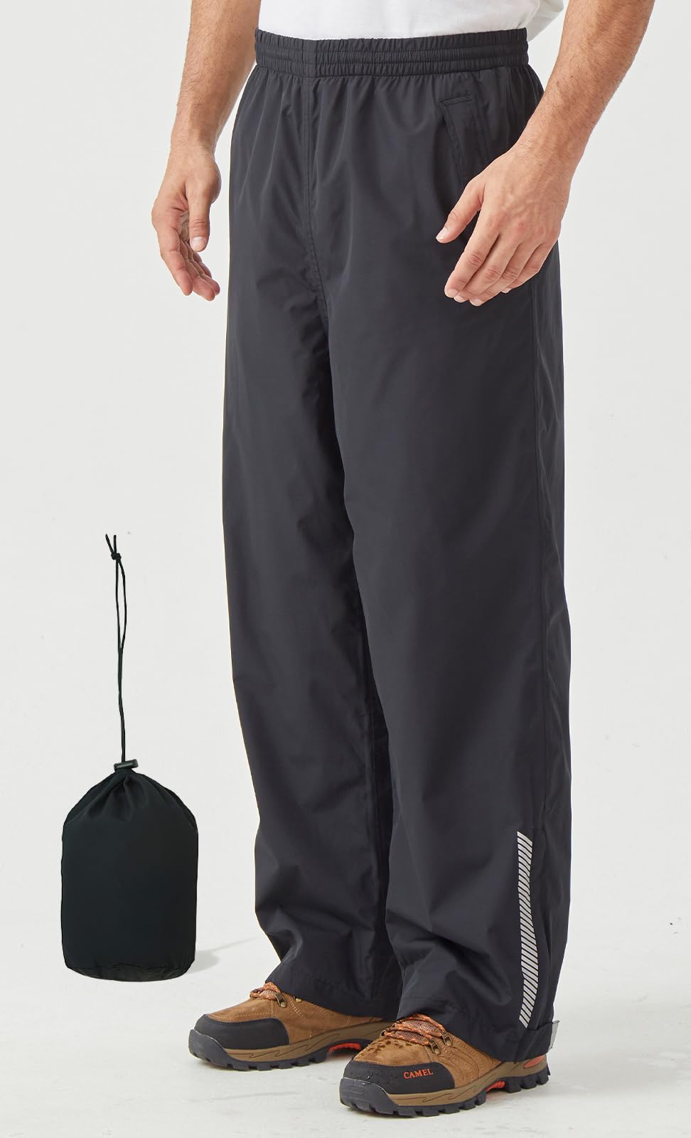 Eigioo half-leg zip closure adjusts over boots for fit.
