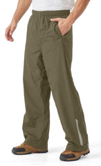 EIGIOO men's packable rain pants front view showing waterproof protection for hikes
