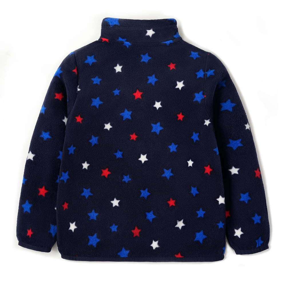 Eigioo toddler fleece jacket worn by child, versatile outerwear for adventures.