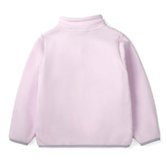 EIGIOO toddler fleece quarter-zip jacket elastic cuffs and hem ensure secure fit.