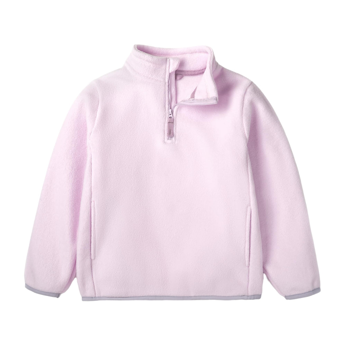 EIGIOO toddler fleece quarter-zip jacket front view for cozy everyday wear.