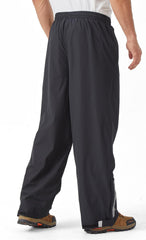 EIGIOO waterproof rain pants with side zips for quick on/off over boots.