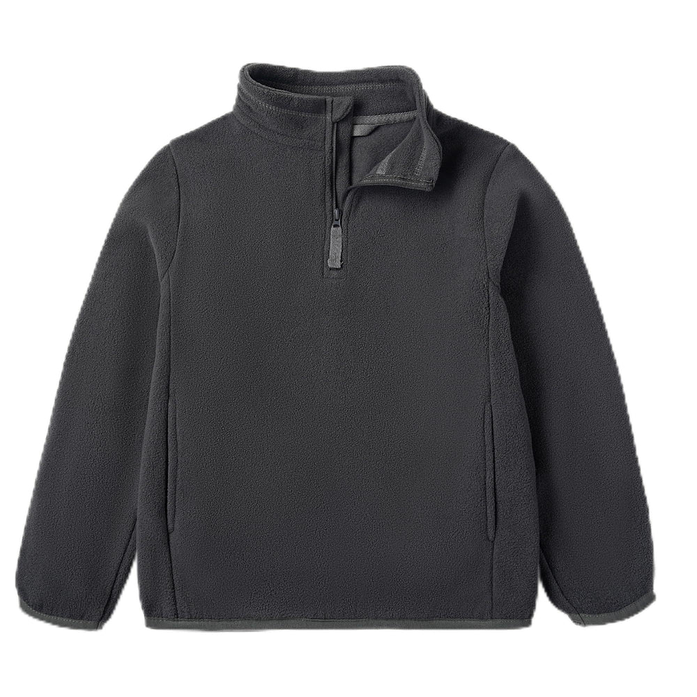 EIGIOO Toddler fleece quarter-zip jacket front view for warm everyday wear