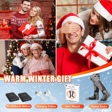 EIHBIEA heated socks gift-ready packaging emphasizes thoughtful present for cold seasons.