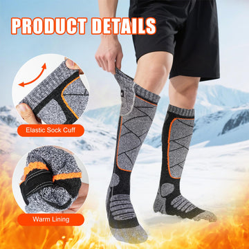 EIHBIEA heated socks soft polyester material offers all-day comfort and moisture management.