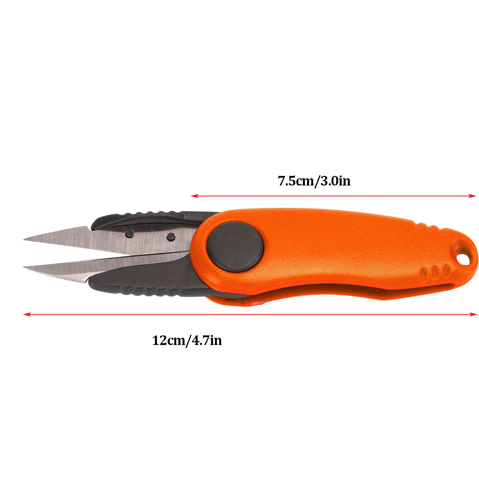 EIMSOAH compact fishing scissors open blade ready for line trimming