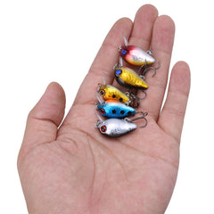 EIMSOAH micro crankbait holographic eyes attract walleye and redfish with flash.