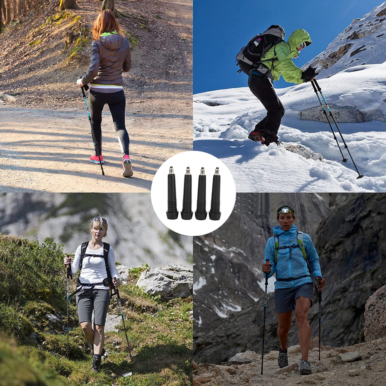 EIMSOAH trekking pole compatibility with 12 mm ID shown in use