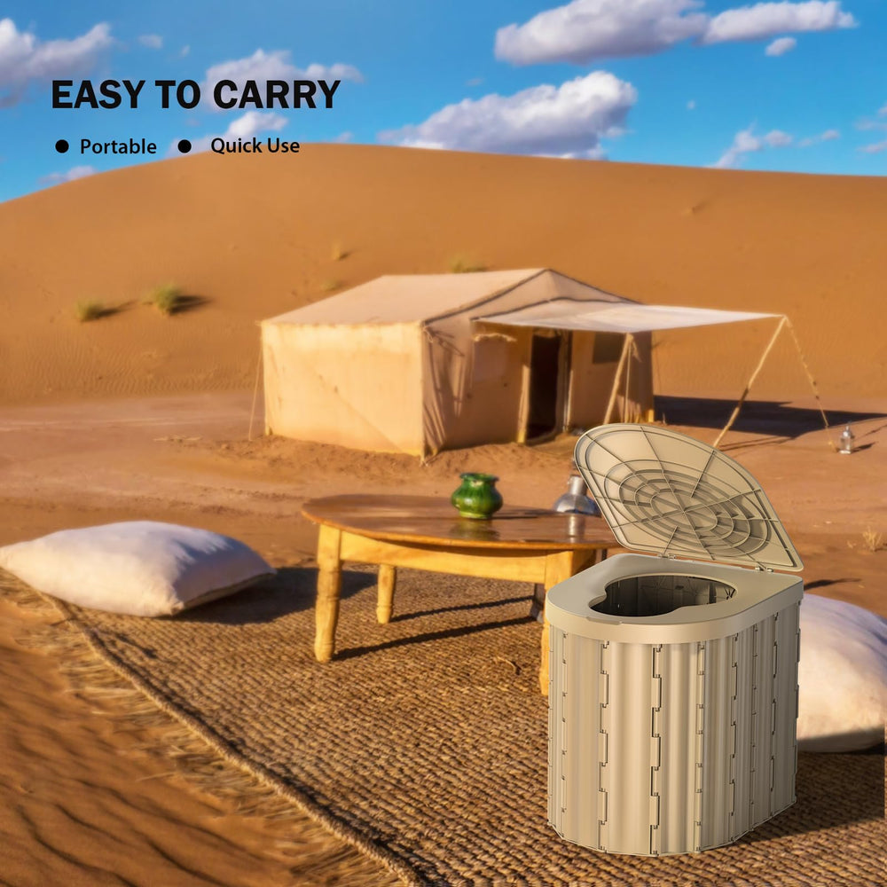 Eioehtl portable toilet ABS plastic supports up to 450 pounds for stability