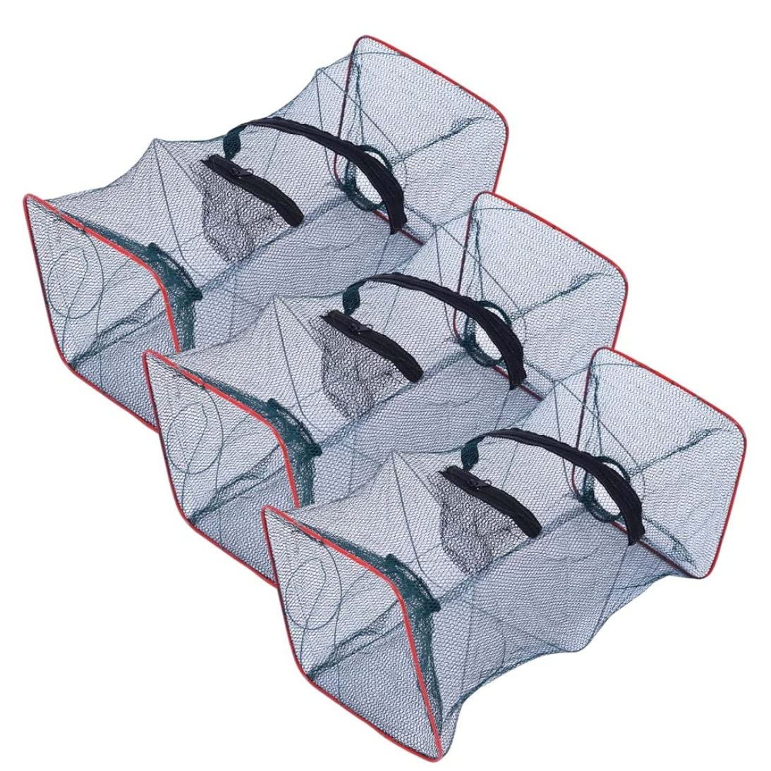 Eioflia bait traps foldable nylon minnow trap set for easy transport.