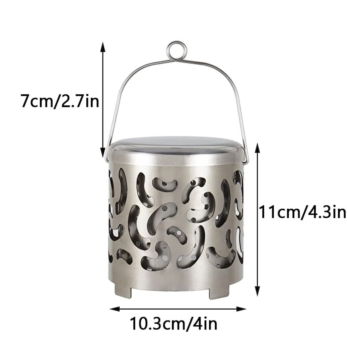 Eioflia compact camping heater held in hand for easy transport and setup.