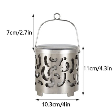 Eioflia compact camping heater held in hand for easy transport and setup.