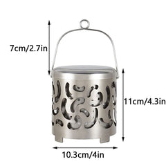 Eioflia compact camping heater held in hand for easy transport and setup.