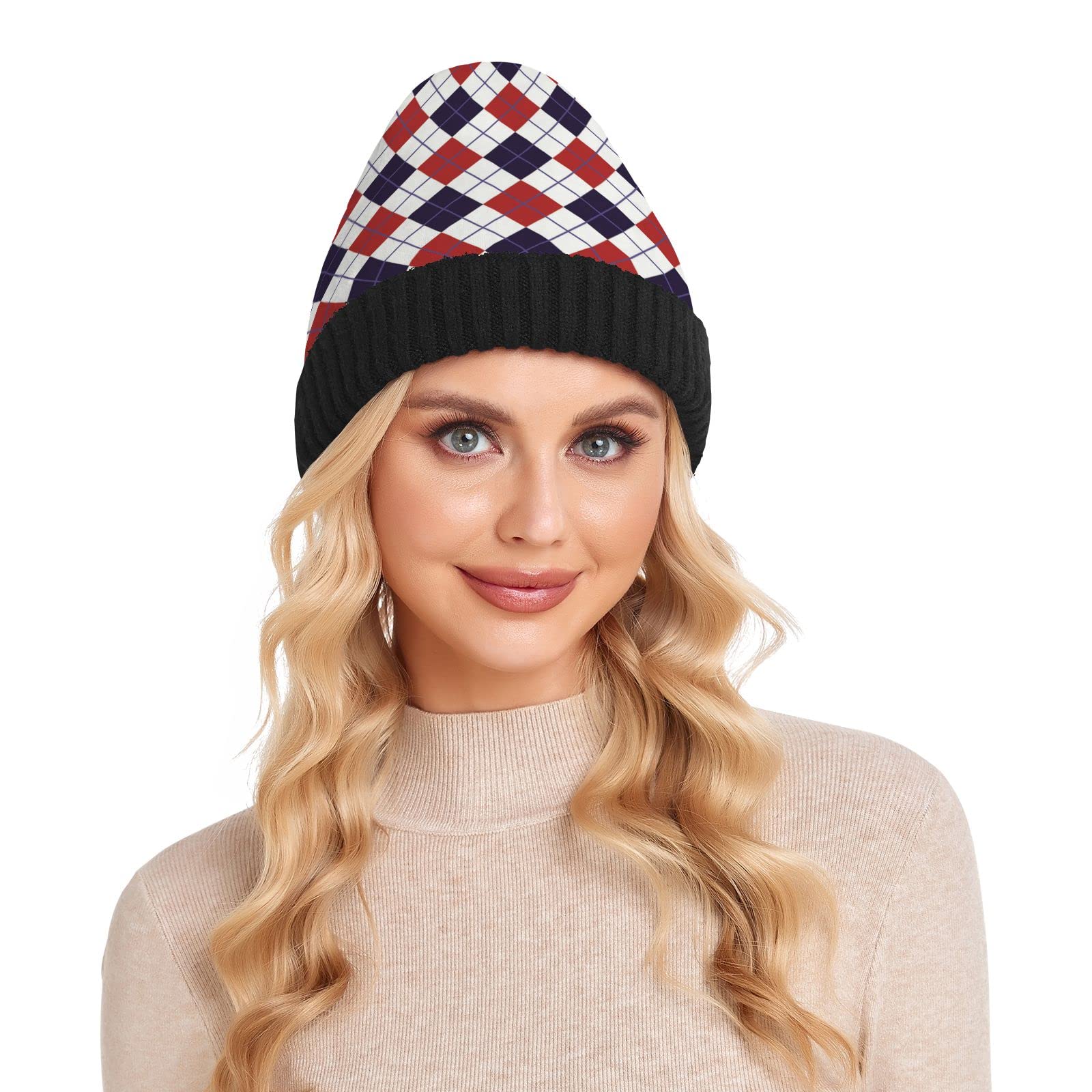 Eionryn Patriotic Beanie model wear demonstrates versatile everyday styling