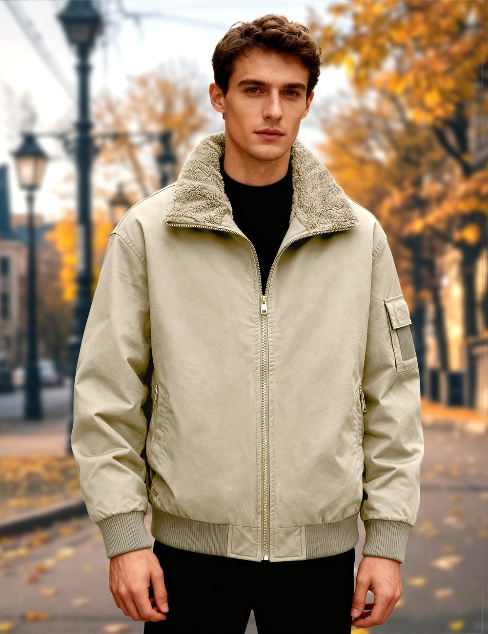 Eisctnd jacket pocket-detail highlighting dual side zip pockets for easy access.