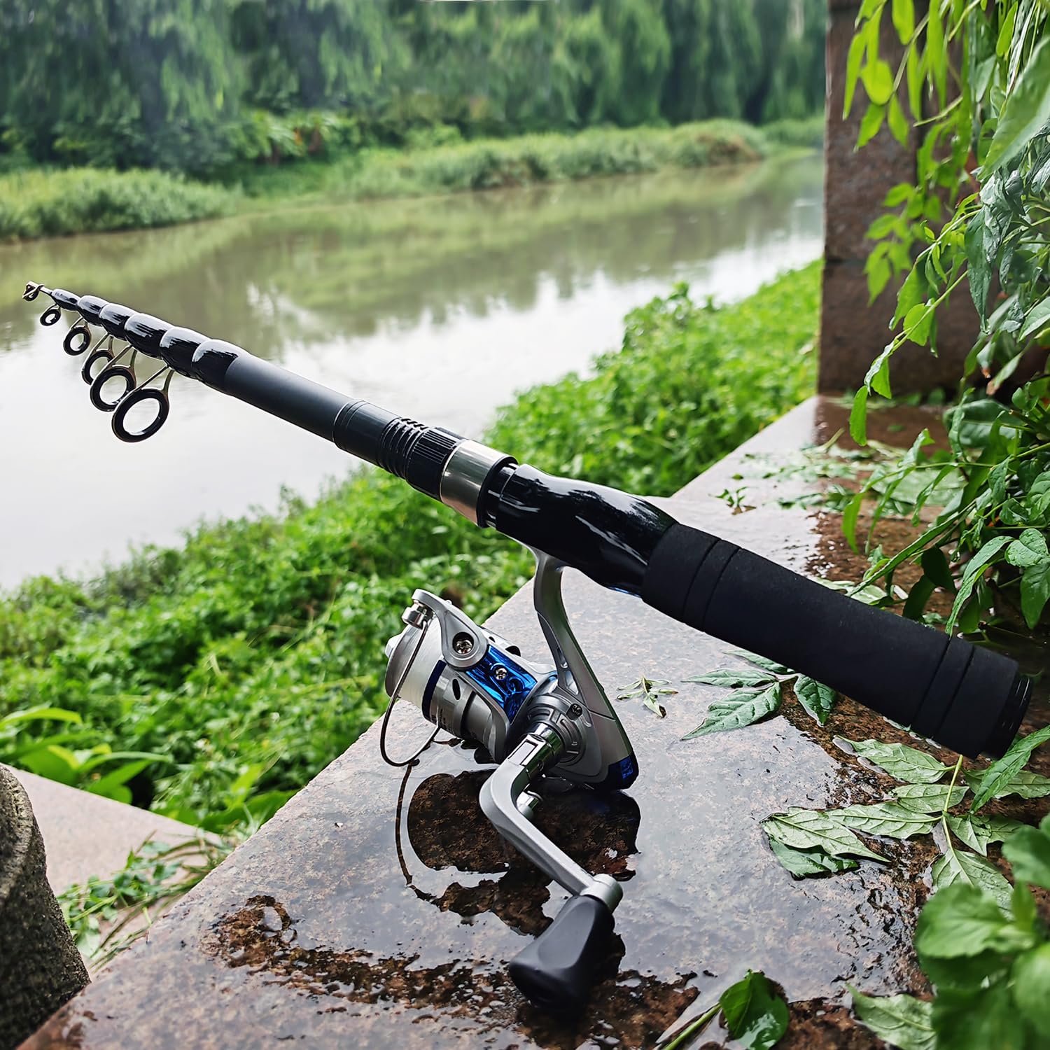 EIVOEMICK 6.89ft carbon rod telescopic design supports compact packing