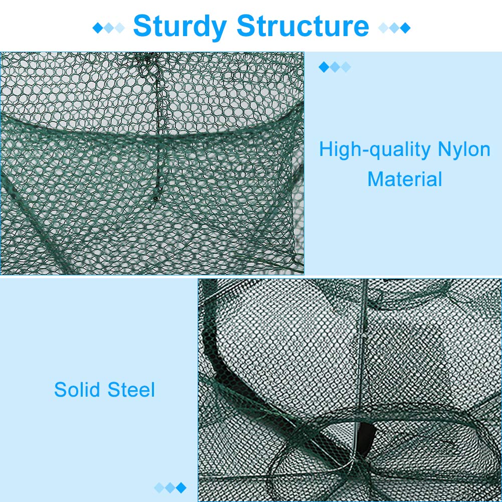 Durable nylon mesh with steel brackets in the Ejoyous trap.