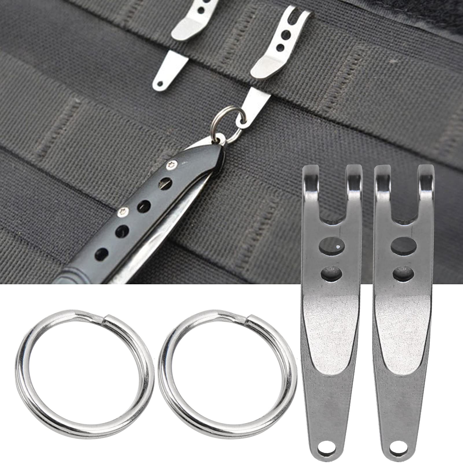Ejoyous easy-grab pocket clip design that clips to pocket or belt.
