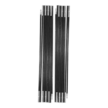 Ejoyous fiberglass tent poles in a two-piece setup provide a stable frame.