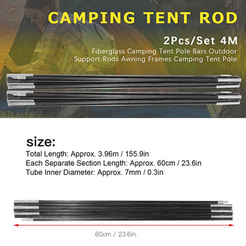 Ejoyous foldable multi-section poles simplify packing and setup