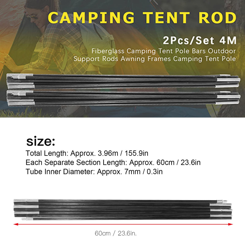 Ejoyous foldable multi-section poles simplify packing and setup