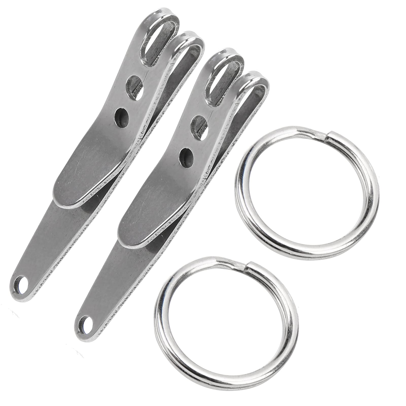Ejoyous pocket clip with keychains connects to a carabiner for organized gear.