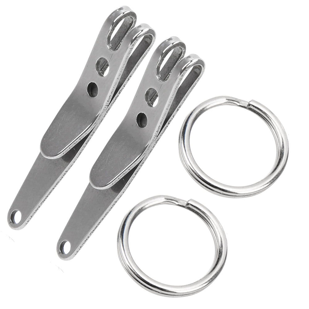Ejoyous pocket clip with keychains connects to a carabiner for organized gear.