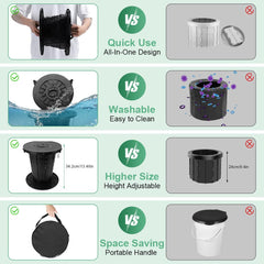 Ejoyous portable toilet base demonstrates stability and durability.