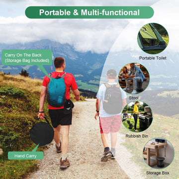 Ejoyous portable toilet with carrying bag for easy outdoor transport.