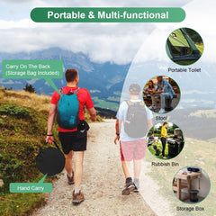Ejoyous portable toilet with carrying bag for easy outdoor transport.