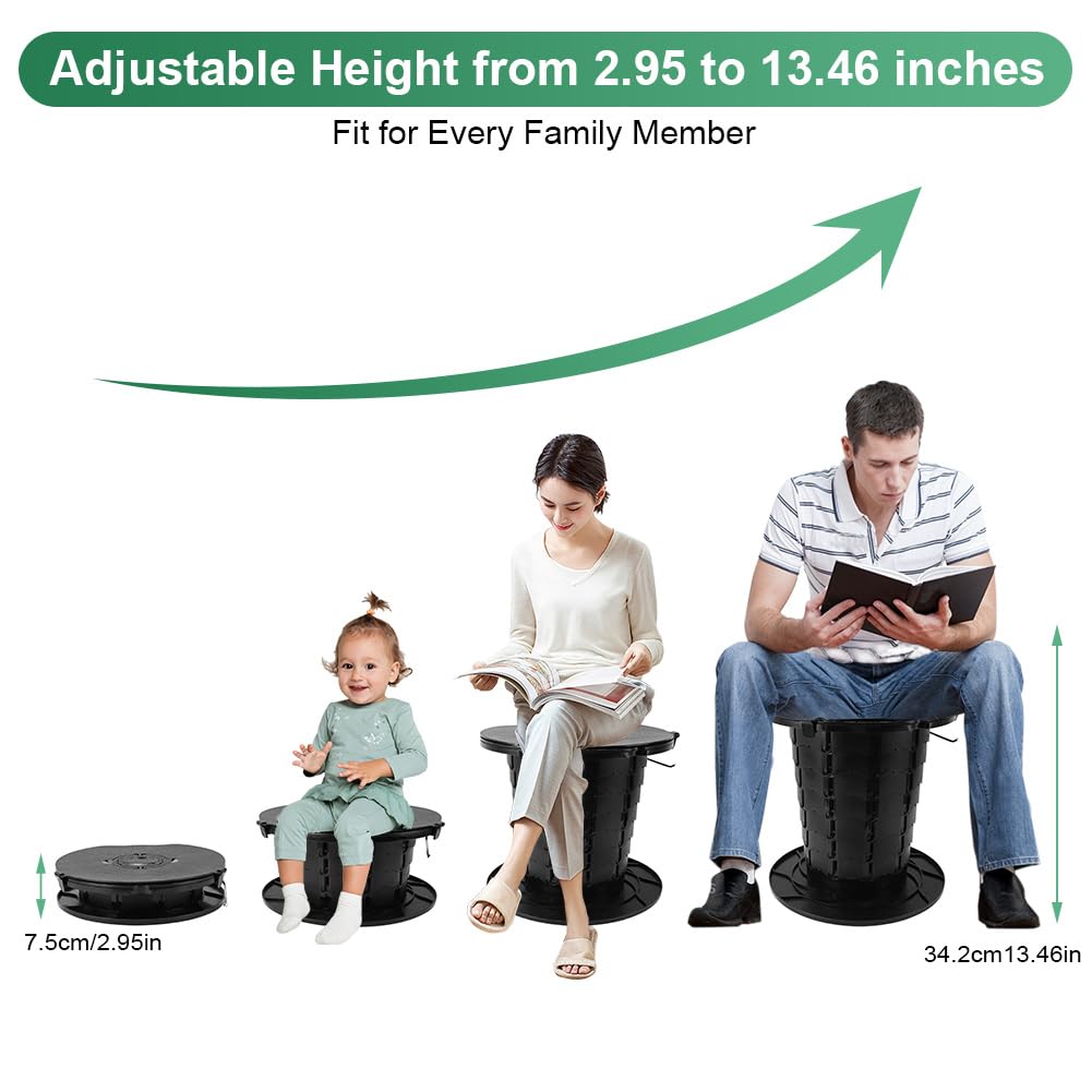 Ejoyous portable toilet height adjustment for personalized comfort on the go.