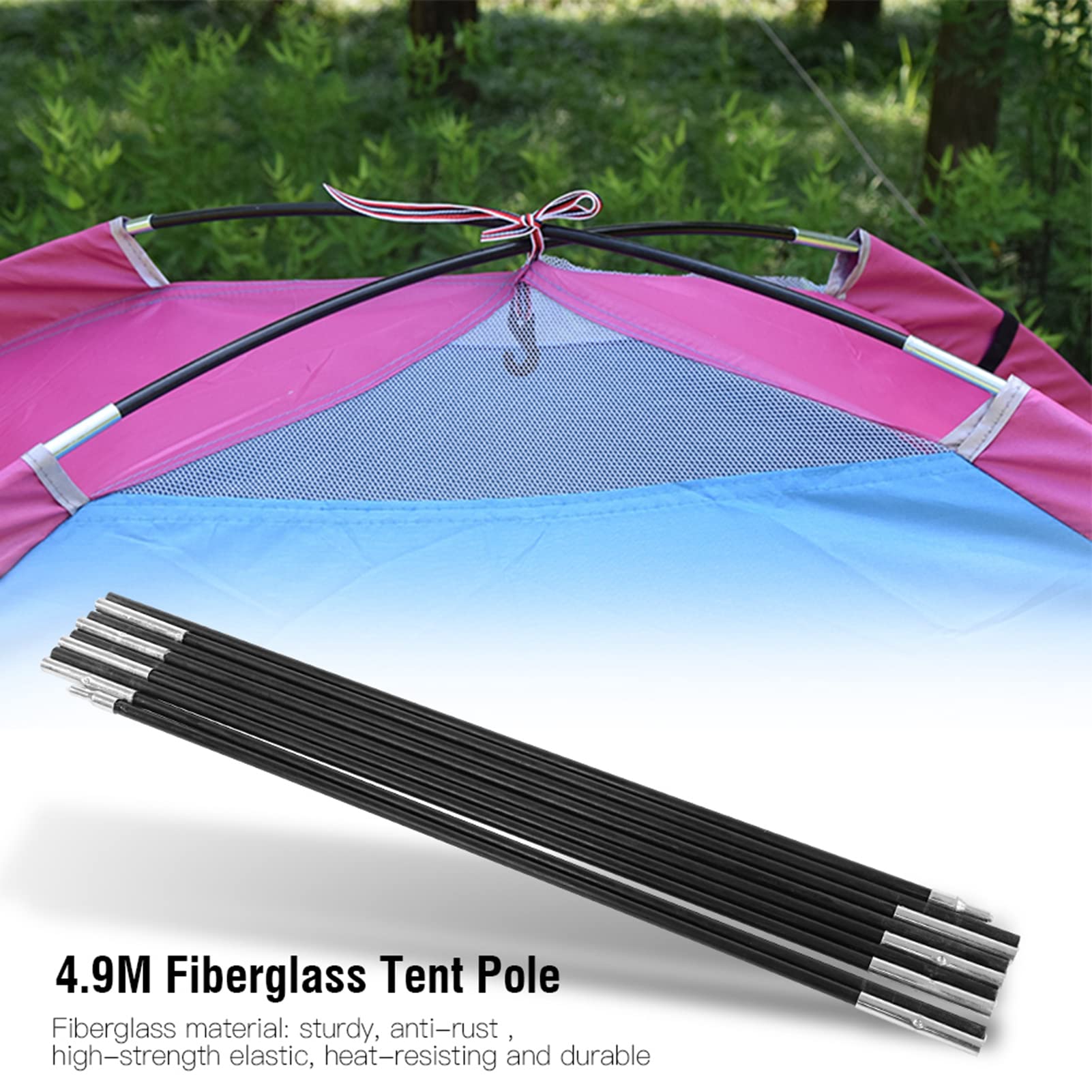 Ejoyous two-rod system enables quick, flexible setup for campers.