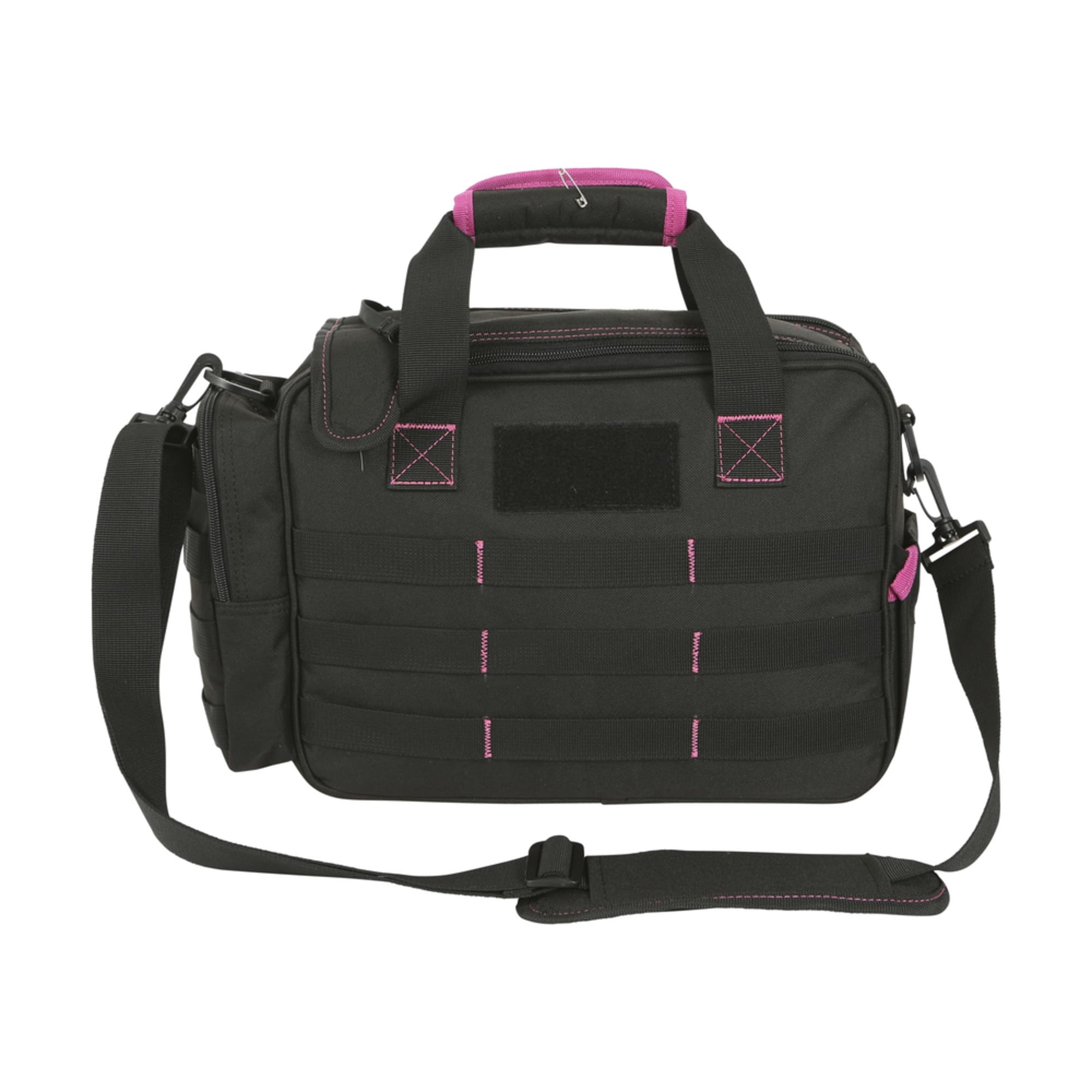 Interior with lined handgun pocket and four elastic magazine loops