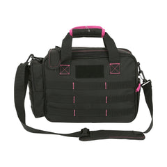 Interior with lined handgun pocket and four elastic magazine loops
