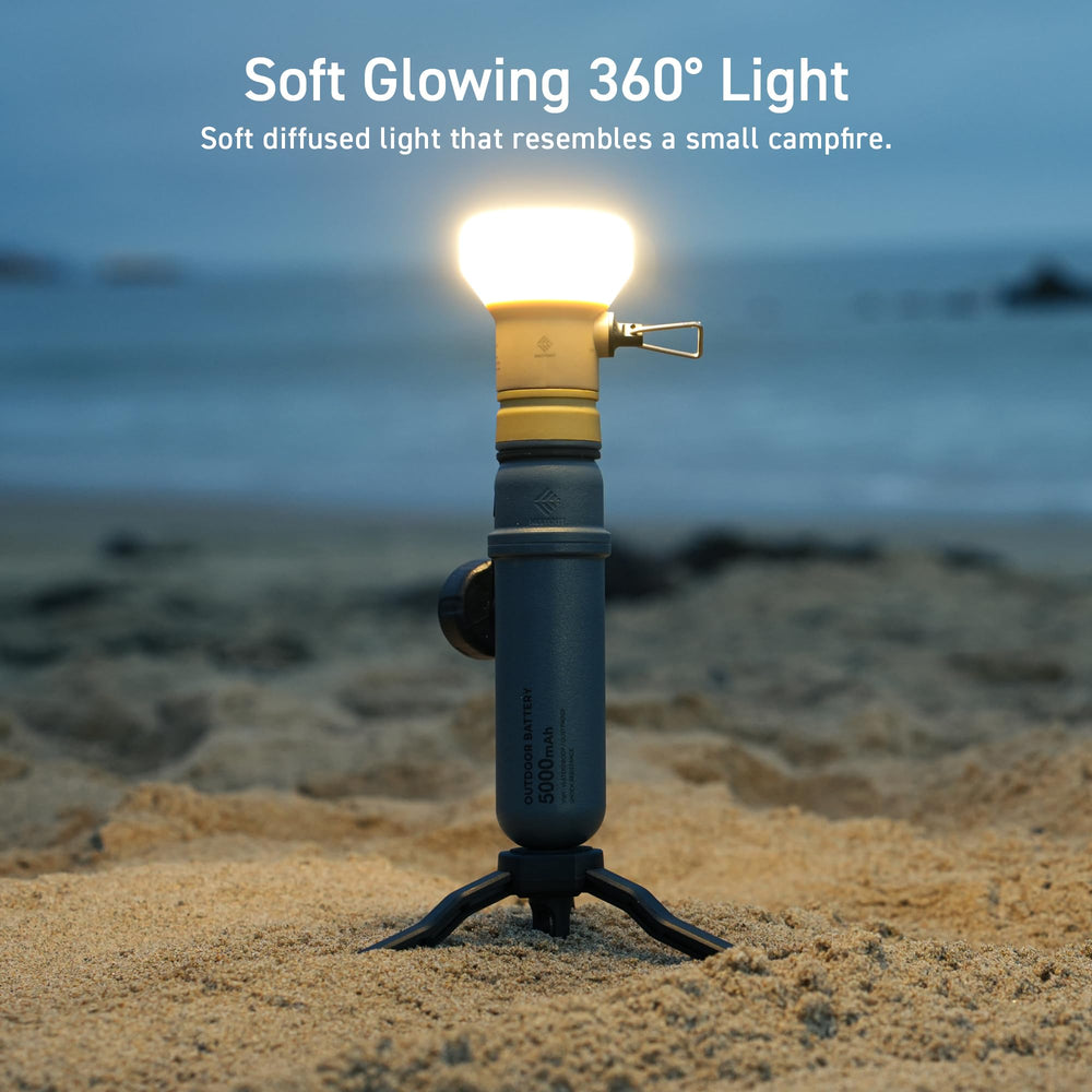 ELECOM NESTOUT LAMP-1 beige ideal for EDC travel and campsite evenings.