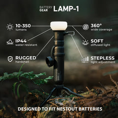 ELECOM NESTOUT LAMP-1 mini tripod provides stable outdoor mounting