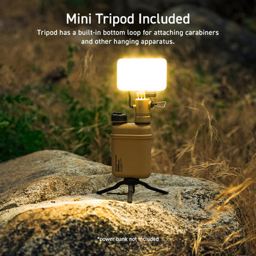 ELECOM NESTOUT portable camping lantern for nighttime illumination.